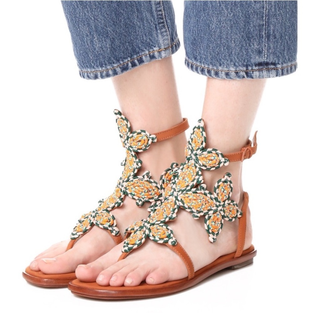 Tory Burch‎ Palisade Gladiator Woven Sandals Pallisade Vacation Resort Cruise 10